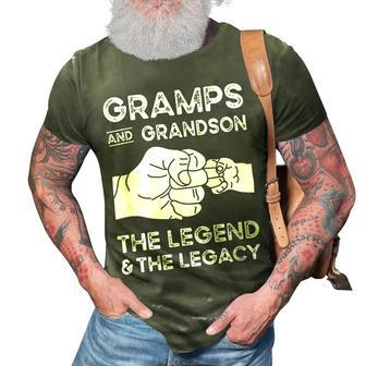 Gramps And Grandson The Legend And Legacy Grandpa Matching 3D Print Casual Tshirt - Seseable
