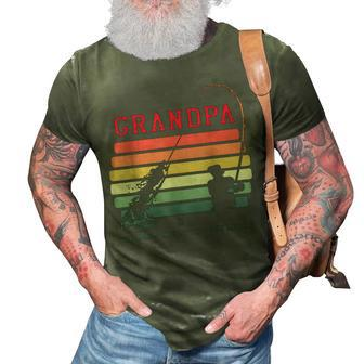 Grandpa The Man The Myth The Legend Fishing Grandfather 3D Print Casual Tshirt - Seseable