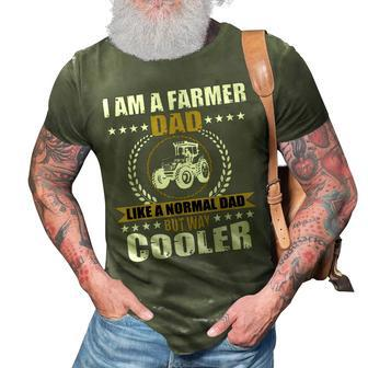 Great Farmer Dad Gift Tractor Farm Father Arable Farming Men Gift For Mens 3D Print Casual Tshirt | Mazezy
