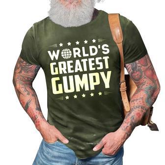 Gumpy Grandpa Gifts Worlds Greatest Gumpy Gift For Mens 3D Print Casual Tshirt | Mazezy