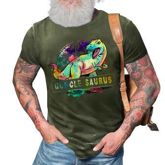 Guncle Saurus Dinosaur T Rex Rainbow Pride Color Gay Uncle 3D Print Casual Tshirt | Mazezy
