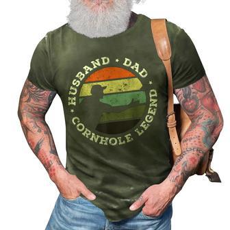 Husband Dad Cornhole Legend Boss Of The Toss Cornhole Mens Gift For Mens 3D Print Casual Tshirt - Seseable