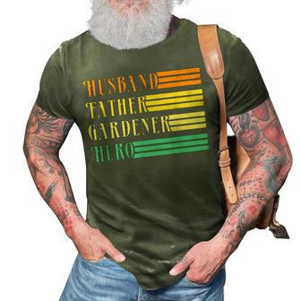 Husband Father Gardener Hero Dad Daddy Father Papa Poppa Gift For Mens 3D Print Casual Tshirt | Mazezy