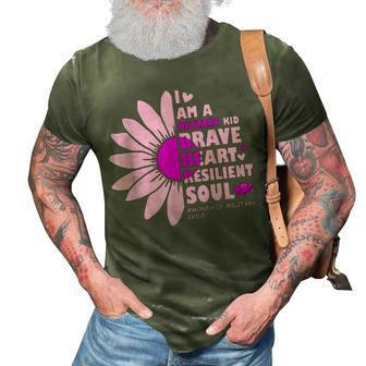 I Am A Military Kid Cute Sunflower Purple Up Month Military 3D Print Casual Tshirt | Mazezy