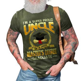 Im A Super Proud Uncle Of A 2023 Masters Degree Graduate 3D Print Casual Tshirt | Mazezy DE