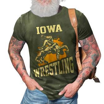 Iowa Wrestling Dad Mom Gift For Wrestler 3D Print Casual Tshirt | Mazezy