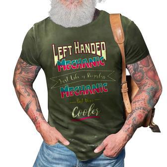 Left Handed Mechanic Cool Gift 3D Print Casual Tshirt | Mazezy