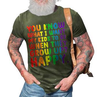 Lgbt Awareness Parents Mom Dad Gay Pride Rainbow Les Bi Tran 3D Print Casual Tshirt | Mazezy