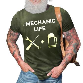 Mechanic Life Beer Funny Gift T 3D Print Casual Tshirt | Mazezy