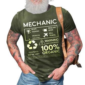 Mechanic T Multi Tasking Require Beer Will Travel 3D Print Casual Tshirt | Mazezy DE