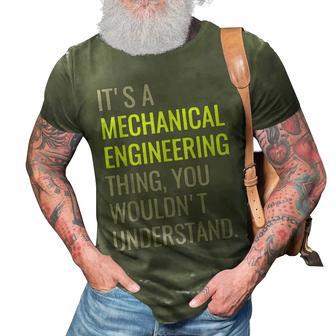 Mechanical Engineering Engineer Mechanic Major Gift 3D Print Casual Tshirt | Mazezy