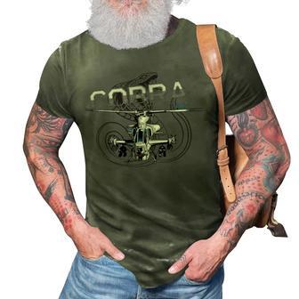 Military Helicopter Cobra Attack Helicopter 3D Print Casual Tshirt | Mazezy