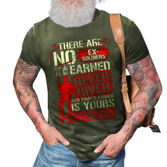 Military There Are No Exsoldiers Veterans Day Gift For Vet Gift For Mens 3D Print Casual Tshirt | Mazezy