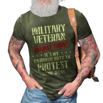 Military Veterans Against Trump Anti Cool Democrat Gifts 3D Print Casual Tshirt | Mazezy