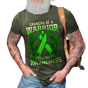 Muscular Dystrophy Awareness Grandpa Support Ribbon 3D Print Casual Tshirt | Mazezy
