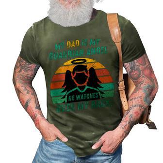 My Dad Is My Guardian Angel Retro Style 3D Print Casual Tshirt - Seseable