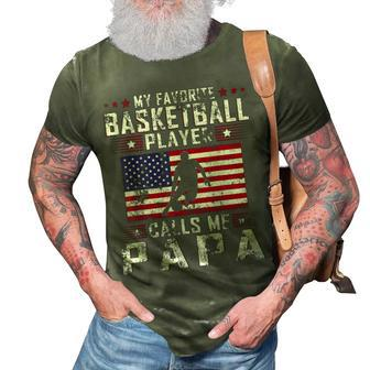 My Favorite Basketball Player Calls Me Papa Father Day Gift For Mens 3D Print Casual Tshirt | Mazezy