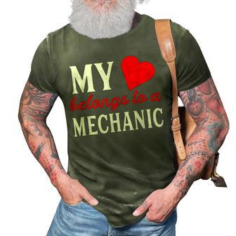 My Heart Love Belongs To A Mechanic Fun Cute Gift 3D Print Casual Tshirt | Mazezy