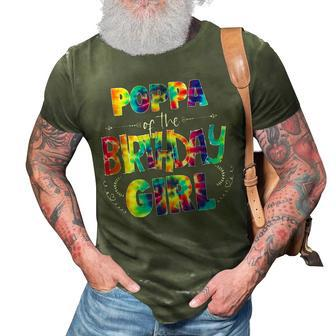 Poppa Of The Birthday Girl Matching Family Tie Dye 3D Print Casual Tshirt | Mazezy