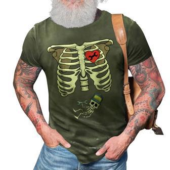 Pregnancy Skeleton Rib Cage Mechanic Bump 3D Print Casual Tshirt | Mazezy