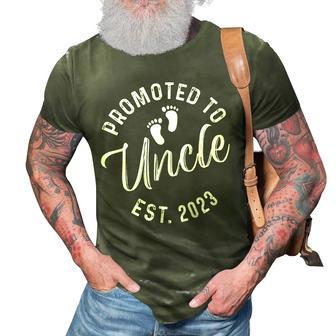 Promoted To Uncle Est 2023 3D Print Casual Tshirt | Mazezy