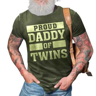 Proud Daddy Of Twins Father Twin Dad T 3D Print Casual Tshirt