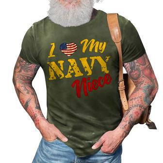 Proud Us Navy Niece American Military Family Aunt Uncle 3D Print Casual Tshirt | Mazezy