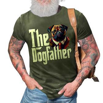 Pug Dog Dad Dogfather Dogs Daddy Father 3D Print Casual Tshirt | Mazezy
