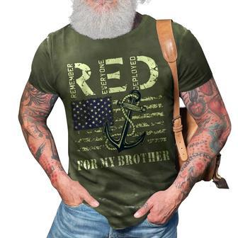 Red Friday For My Brother Deployed Navy Soldier Us Flag Gift 3D Print Casual Tshirt | Mazezy