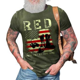 Red Friday Remember Everyone Deployed Usa Flag Army Military 3D Print Casual Tshirt | Mazezy
