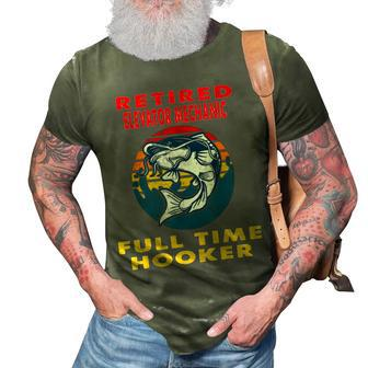 Retired Elevator Mechanic Full Time Hooker Fisherman Gift 3D Print Casual Tshirt | Mazezy
