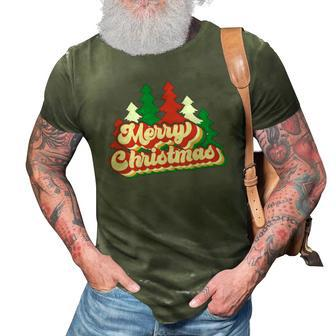 Retro Christmas Merry Christmas Holiday 3D Print Casual Tshirt - Thegiftio UK