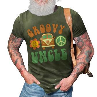 Retro Groovy Uncle Matching Family Birthday Party 3D Print Casual Tshirt | Mazezy