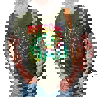 Retro Tie Dye Awesome Like My Dad Vintage Parents Day 3D Print Casual Tshirt | Mazezy