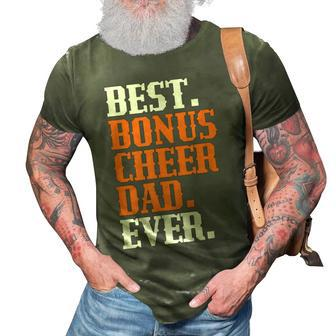 Step Dad Step Father Best Bonus Cheer Dad Ever Gift For Mens 3D Print Casual Tshirt - Seseable