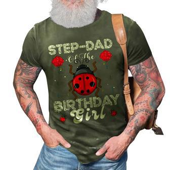 Stepdad Of The Birthday Girl Family Ladybug Birthday 3D Print Casual Tshirt | Mazezy