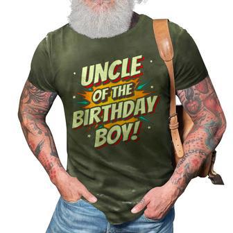 Superhero Party Comics Birthday Uncle Of Birthday Boy 3D Print Casual Tshirt | Mazezy