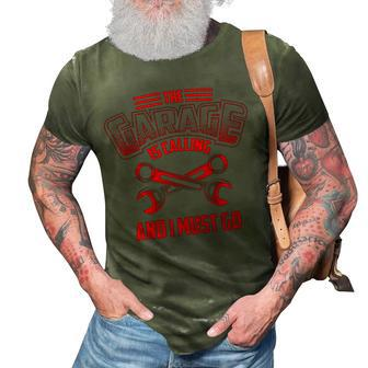 The Garage Is Calling And I Must Go Car Mechanic Funny Gift 3D Print Casual Tshirt | Mazezy DE