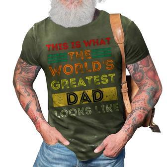 This Is What The Worlds Greatest Dad Looks Like 3D Print Casual Tshirt | Mazezy