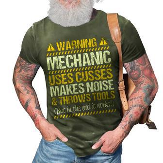 Throws Tools Mechanic 3D Print Casual Tshirt | Mazezy CA