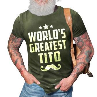 Tito Grandpa Gifts Worlds Greatest Tito Gift For Mens 3D Print Casual Tshirt | Mazezy