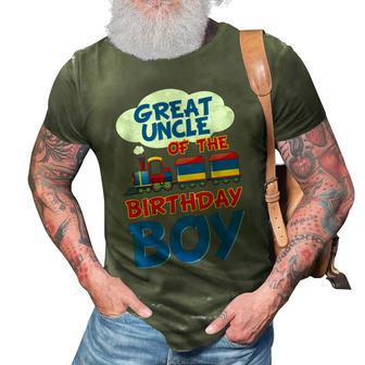 Train Bday Great Uncle Of The Birthday Boy Theme Party 3D Print Casual Tshirt | Mazezy