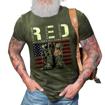 Until They Come Home My Soldier Red Friday Military Us Flag 3D Print Casual Tshirt | Mazezy