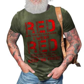 Until They Come Home My Soldier Us Flag Red Friday Military 3D Print Casual Tshirt | Mazezy