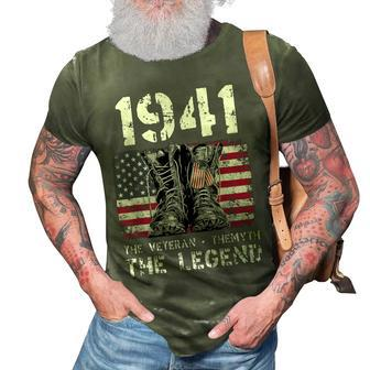 Vintage 1941 Man Myth Legend 80Th Birthday Dad Grandpa Gift For Mens 3D Print Casual Tshirt | Mazezy