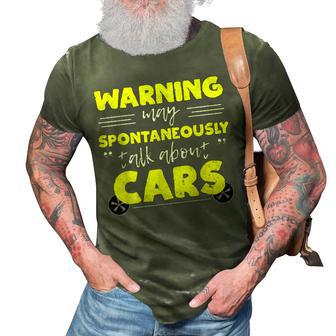 Warning Cool Cars And Funny Auto Mechanic 3D Print Casual Tshirt | Mazezy