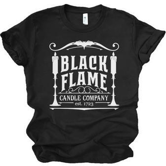 Salem Black Flame Candle Company Est 1723 Halloween Men Women T-shirt Unisex Jersey Short Sleeve Crewneck Tee - Thegiftio UK