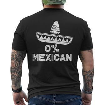 0 Mexican With Sombrero And Mustache For Cinco De Mayo Mens Back Print T-shirt - Seseable