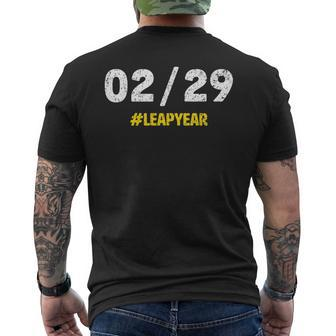 0229 Leapyear Leap Year 2020 Birthday February 29 Men's Back Print T-shirt | Mazezy