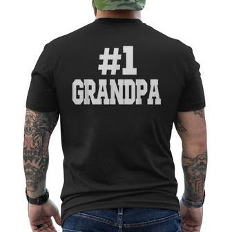 1 Grandpa Number One Grandpa Men's Back Print T-shirt | Mazezy